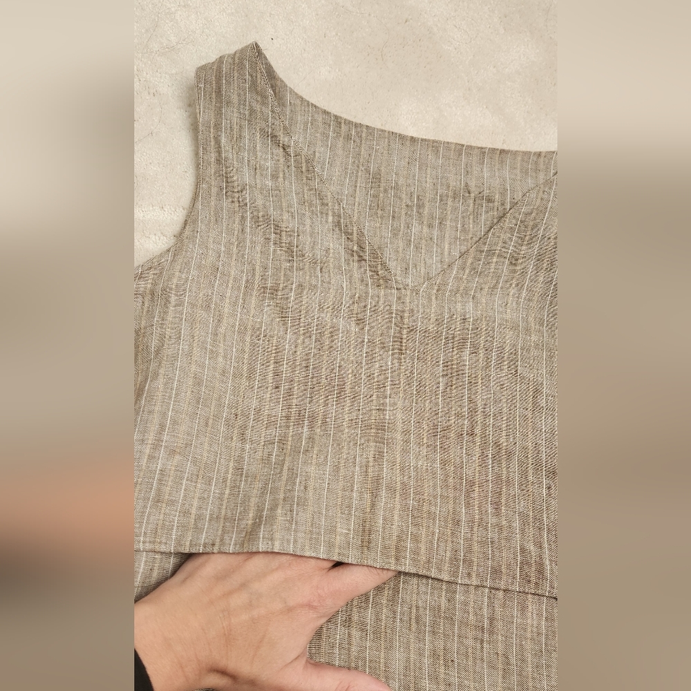 Theory Linen Shift Dress, Brown, size 2 - Picture 9 of 9